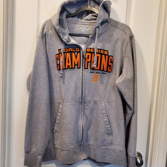SF Giants World Series Champions Full Zip Hoodie Sweatshirt 2010/2012/2014 XL - Picture 2 of 7
